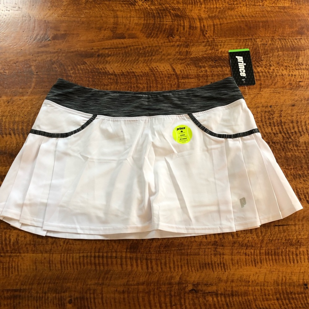 ❤️🏁NWT Prince Tennis White Shorts Skirt/Skort - L